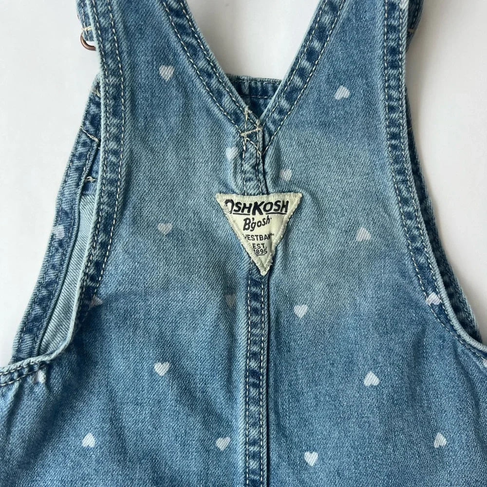 OshKosh Bgosh Heart Stamped Toddler Jean Overalls